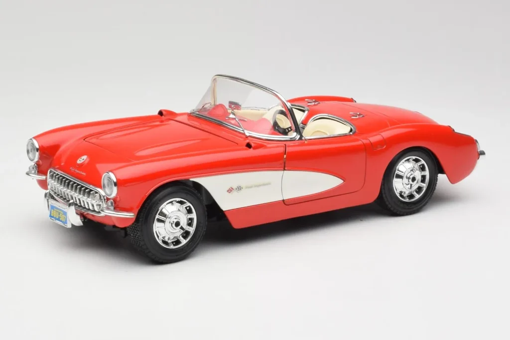 โมเดลรถ 1:18 Chevrolet Corvette C1 Roadster สีแดง Bburago (มือสอง)
