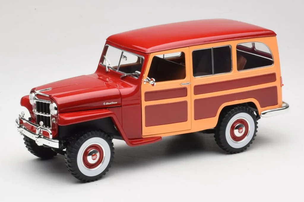 车型 1:18 Willys Jeep Station Wagon 红色 Road Signature