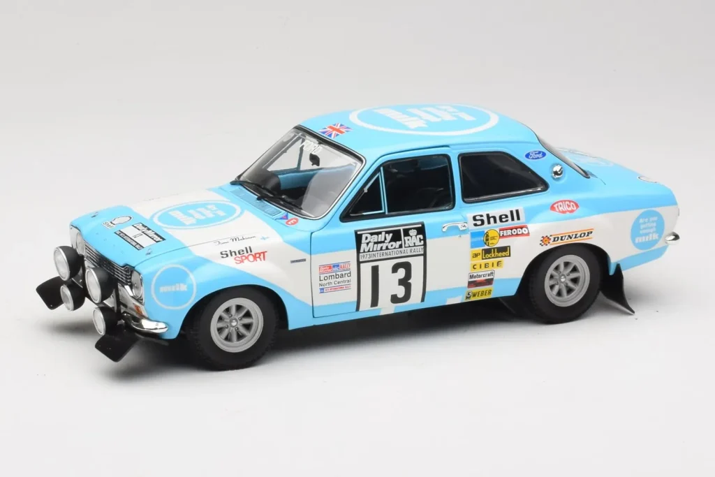 Model 1:18 Ford Escort RS1600 #13 T. Makinen RAC Rally Winner year 1973 Minichamps