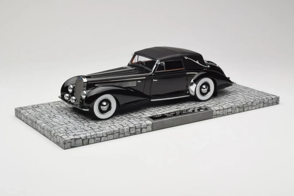 โมเดลรถ 1:18 Delage D8-120 Cabriolet สีดำ Minichamps (มือสอง)