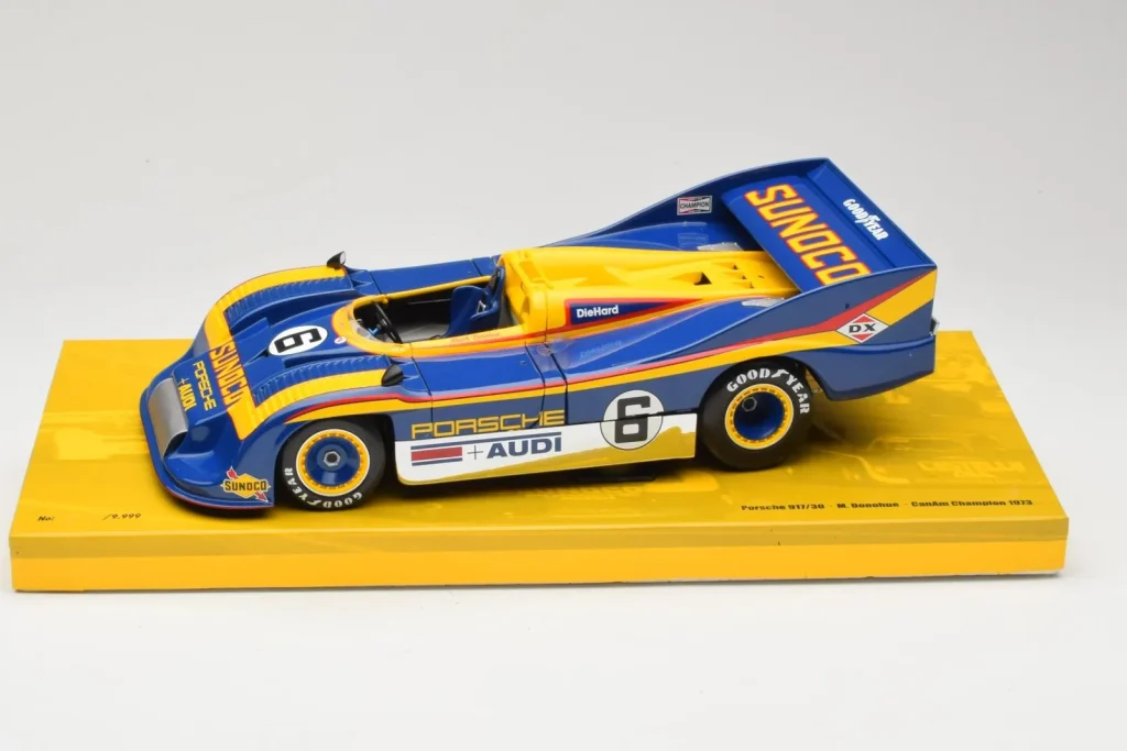Model 1:18 Porsche 917/30 #6 Penske Racing M. Donohue Can-Am Champion year 1973 Minichamps