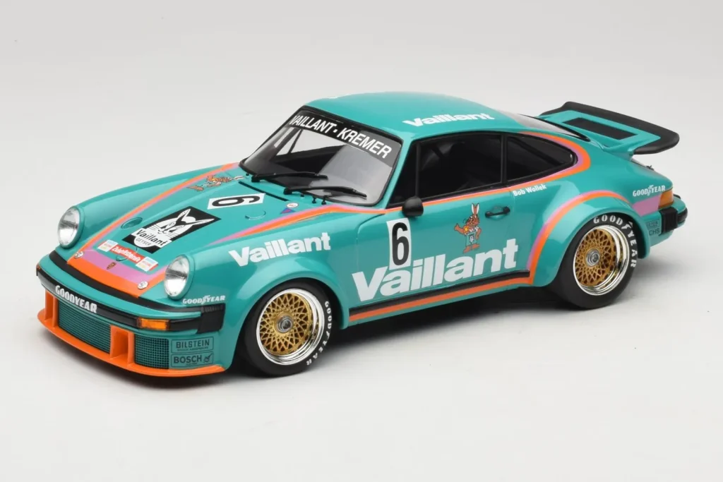 Model 1:18 Porsche 911 934 Vaillant #6 B. Wollek Winner Norisring DRM year 1976 Minichamps