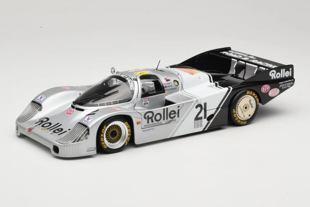 Model 1:18 Porsche 956L #21 Rollei A. de Cadenet / C. Ballot-Lena 24 Hours of Le Mans year 1984 Minichamps