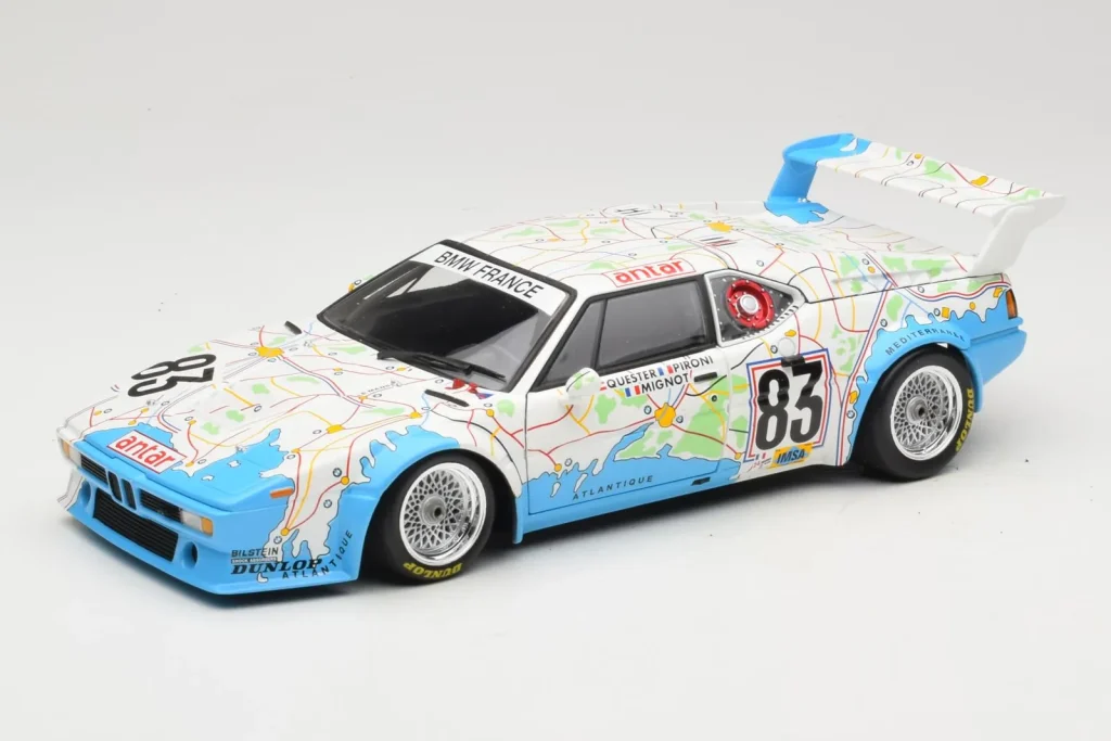 โมเดลรถ 1:18 BMW M1 Carte de France #83 D. Pironi / D. Quester 24 Hours of Le Mans ปี 1980 Minichamps (มือสอง)