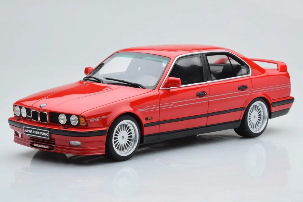 โมเดลรถ 1:18 BMW Alpina B10 E34 Biturbo สีแดง Otto (มือสอง)