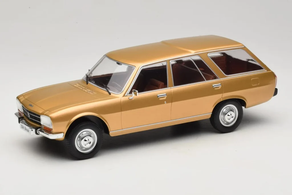 โมเดลรถ 1:18 Peugeot 504 Break สีบรอนซ์ MCG