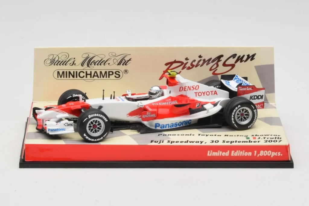 โมเดลรถ 1:43 Toyota TF107 #12 J. Trulli Showcar ปี 2007 Minichamps (มือสอง)