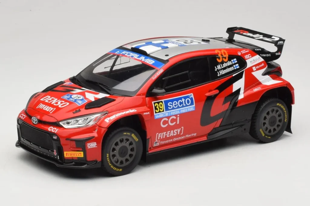 โมเดลรถ 1:18 Toyota GR Yaris Rally2 #39 J-M. Latvala / E. Mälkönen Rally Finland ปี 2024 IXO