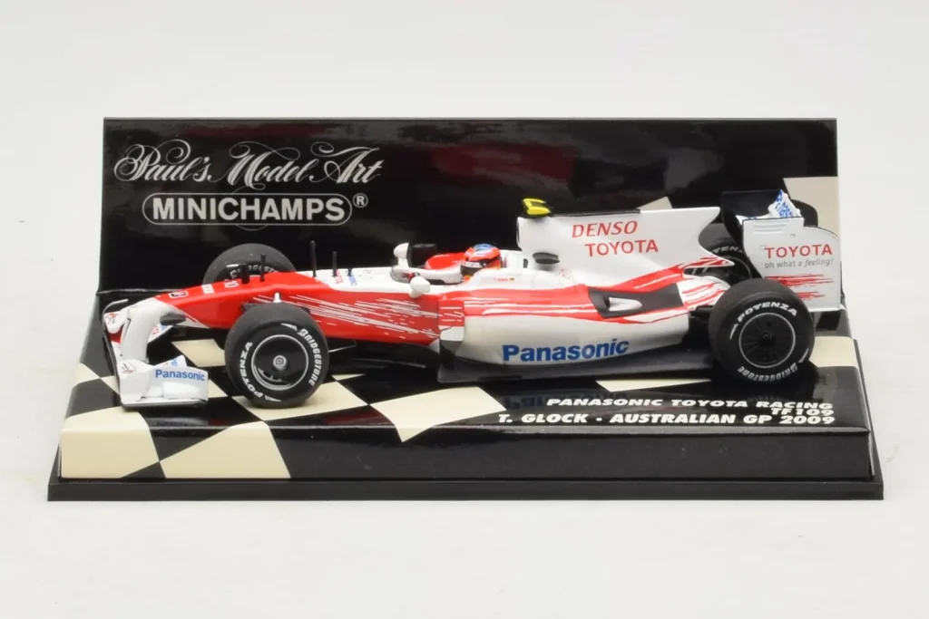โมเดลรถ 1:43 Toyota TF109 #10 T. Glock Panasonic Toyota Racing Australian GP ปี 2009 Minichamps (มือสอง)