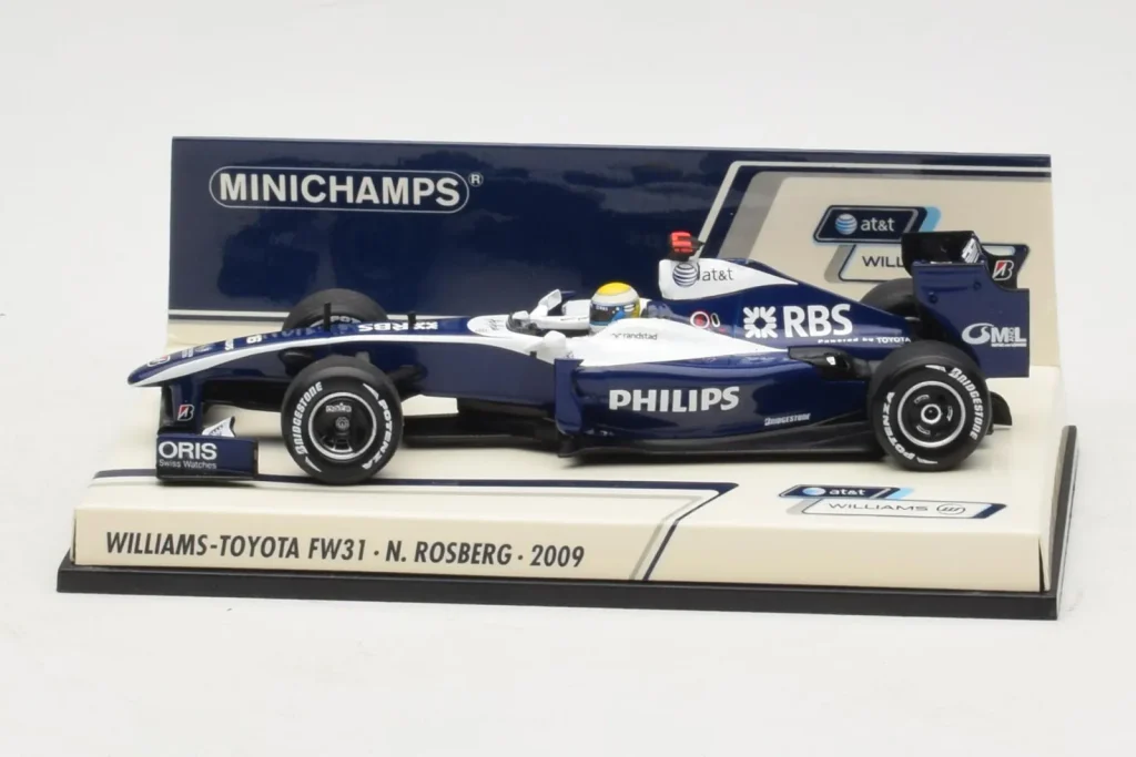 โมเดลรถ 1:43 Williams FW31 Toyota #16 N. Rosberg F1 ปี 2009 Minichamps [400090016] (มือสอง)