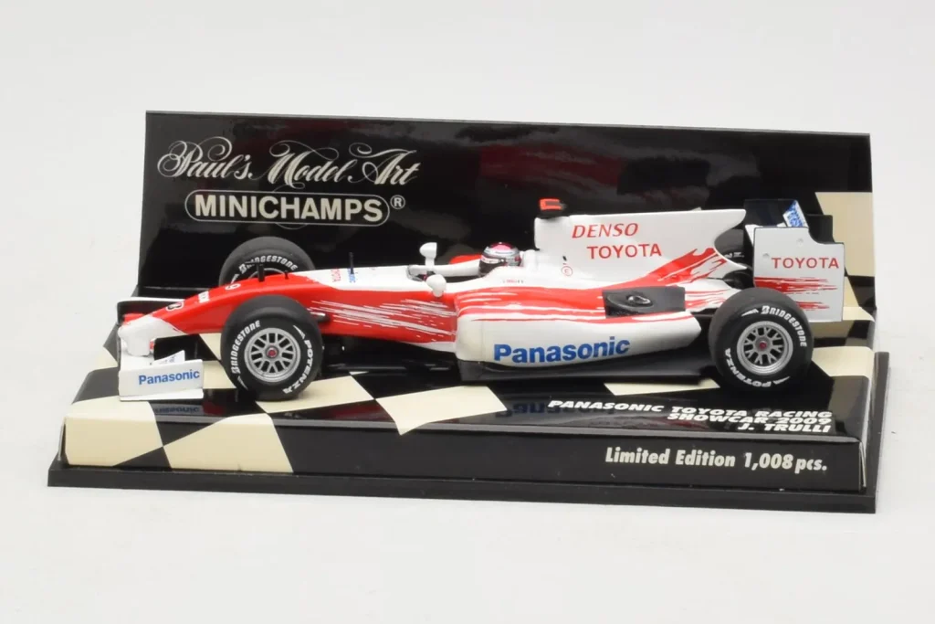 โมเดลรถ 1:43 Toyota TF109 #9 J. Trulli Panasonic Toyota Racing Showcar F1 ปี 2009 Minichamps (มือสอง)
