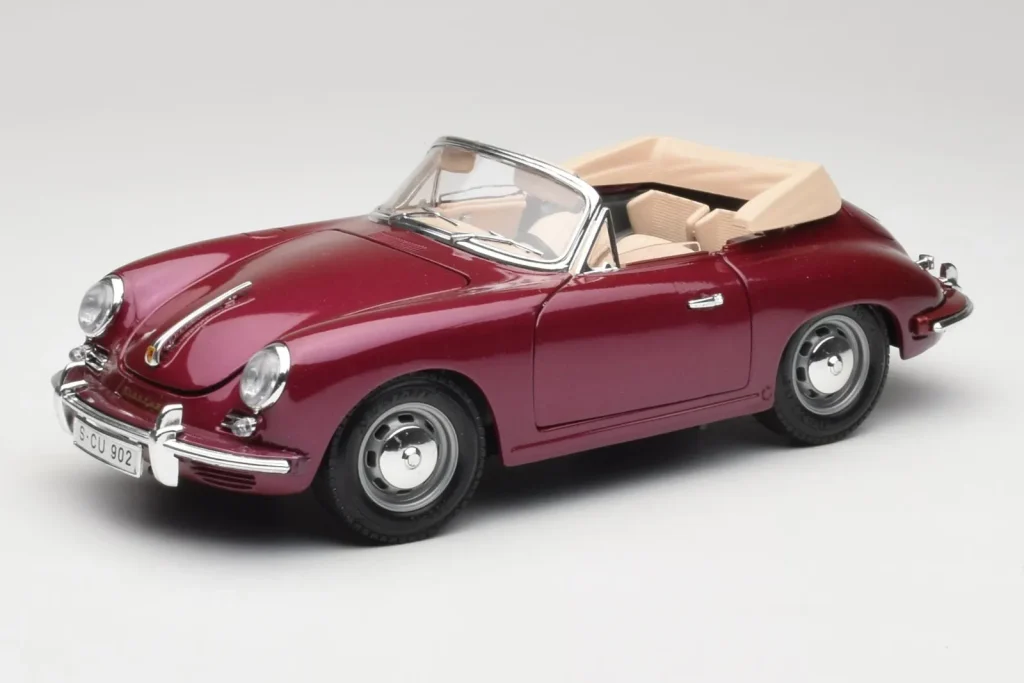 Model 1:18 Porsche 356B Cabriolet Aubergine Bburago
