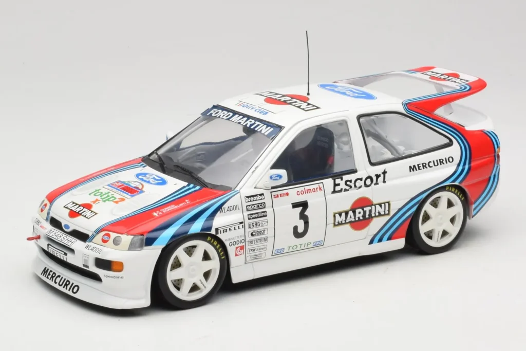 โมเดลรถ 1:18 Ford Escort RS Cosworth Martini #3 1000 Miglia ปี 1995 UT Models (มือสอง)