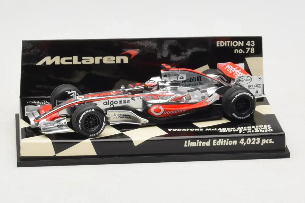 车型 1:43 McLaren MP4-22 Mercedes #1 F. Alonso Vodafone McLaren Showcar F1 年 2007 Minichamps [530074371]