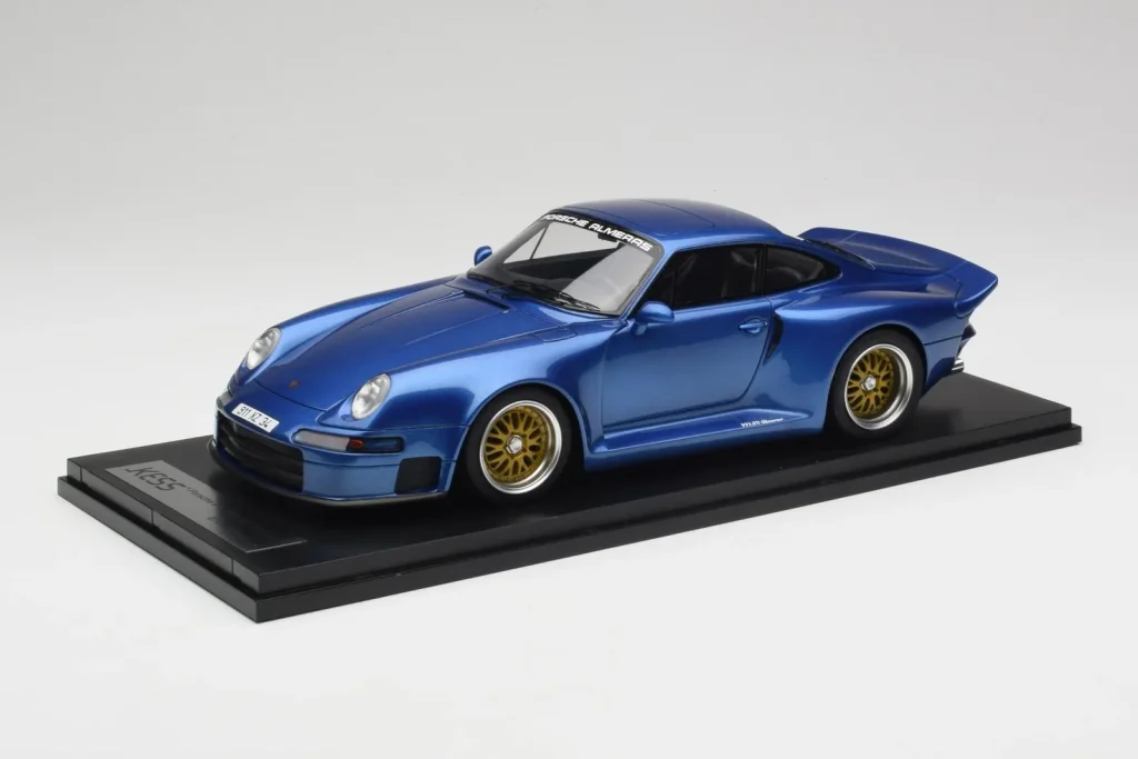 โมเดลรถ 1:18 Porsche 911 993 Almeras GT1 สีน้ำเงิน Kess