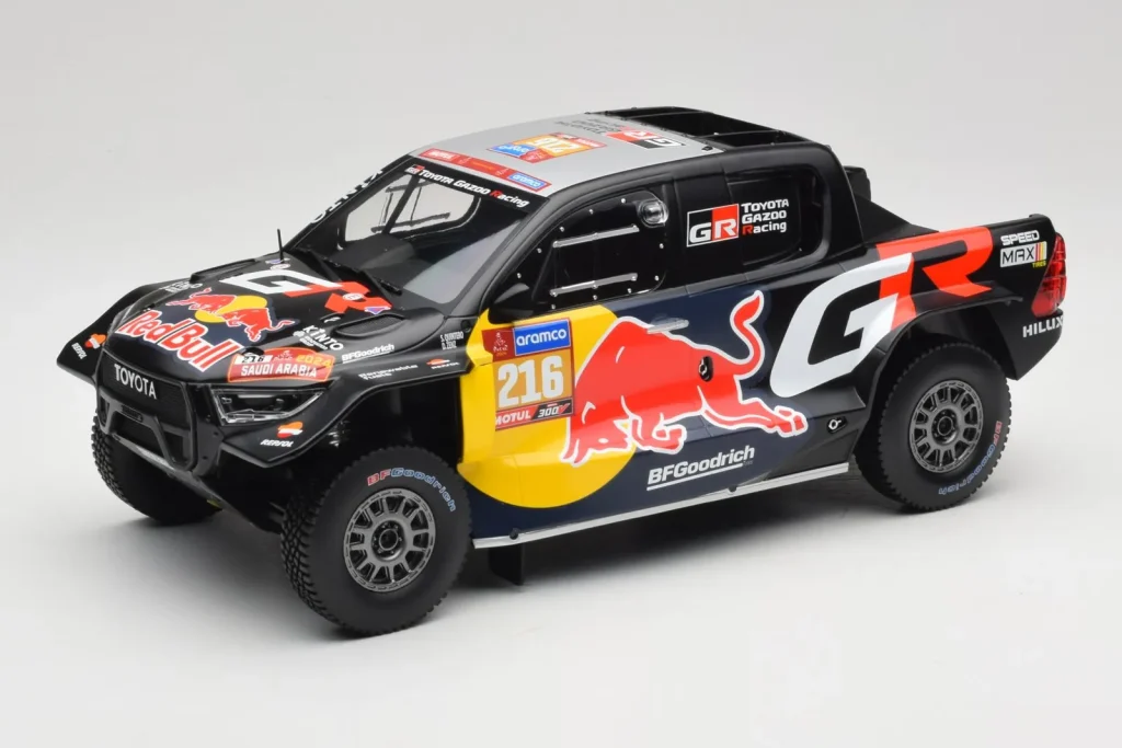 Model 1:18 Toyota GR DKR Hilux Evo #216 S. Quintero / D. Zenz Rally Dakar year 2024 IXO