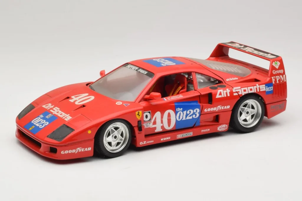 Model 1:18 Ferrari F40 #40 J-P. Jabouille / O. Grouillard Art Sports year 1987 Bburago