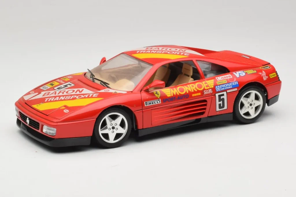 Model 1:18 Ferrari 348 TB #5 Monroe year 1989 red Bburago