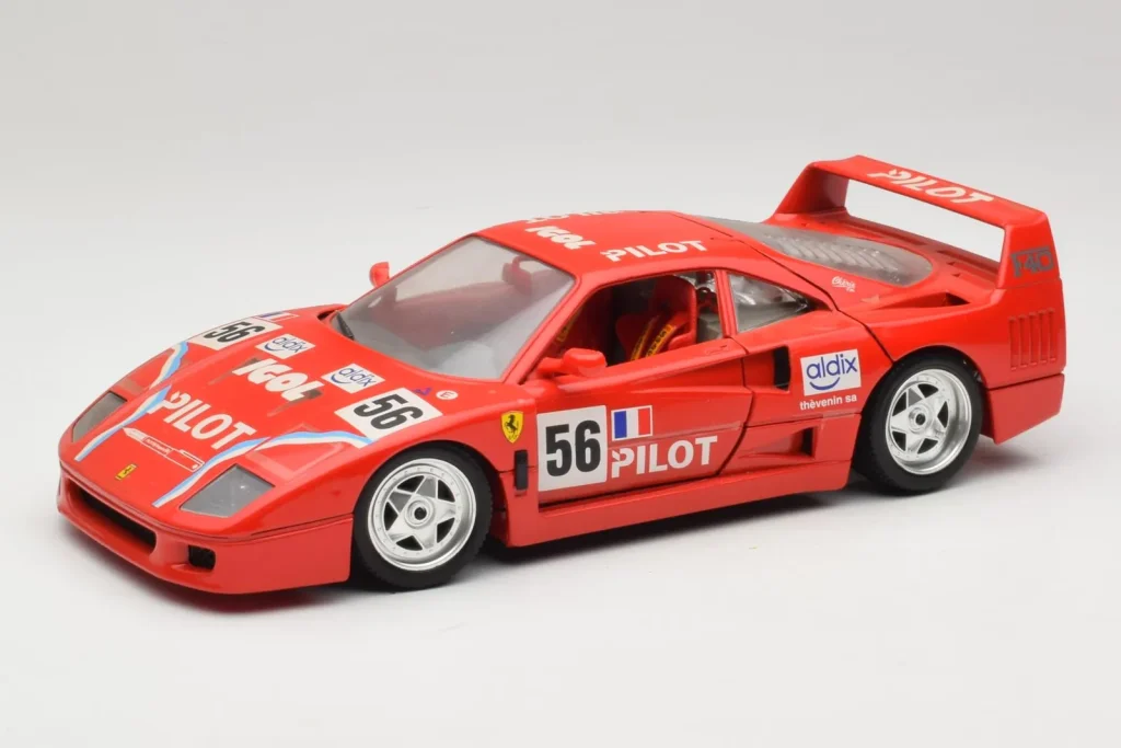 Model 1:18 Ferrari F40 #56 Pilot year 1987 red Bburago