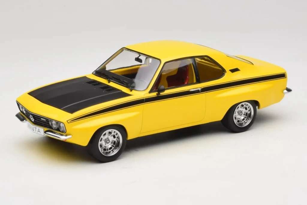 โมเดลรถ 1:18 Opel Manta A Irmscher สีเหลือง MCG