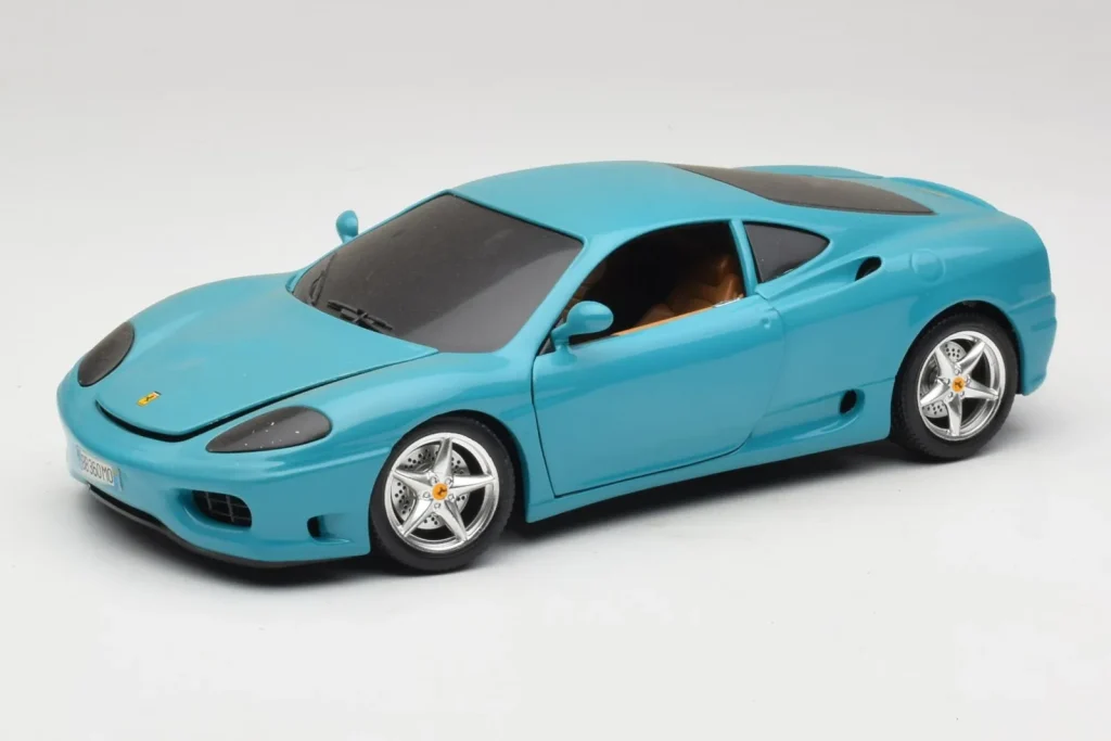 โมเดลรถ 1:18 Ferrari 360 Modena Migros Limited Edition 333 pcs สีน้ำเงิน Bburago (มือสอง)