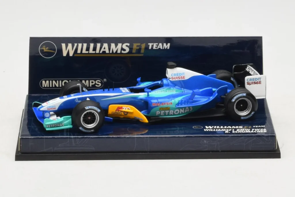 Model 1:43 Williams FW26 BMW #4 R. Schumacher Williams BMW F1 Team year 2004 Minichamps
