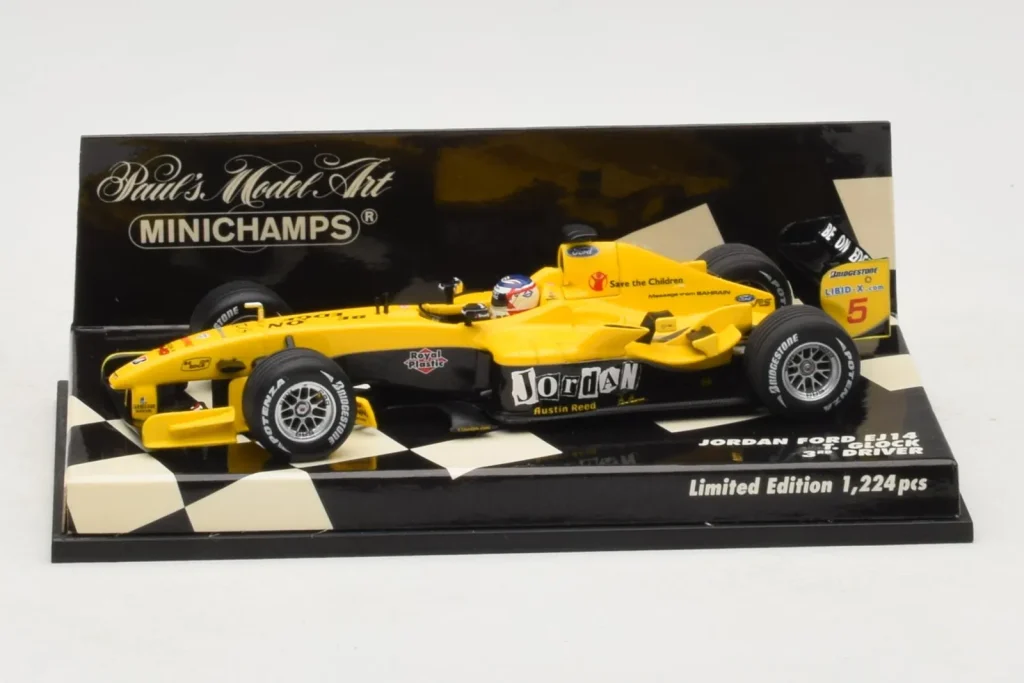 Model 1:43 Jordan EJ14 Ford #19 T. Glock Jordan Ford F1 Team year 2004 Minichamps