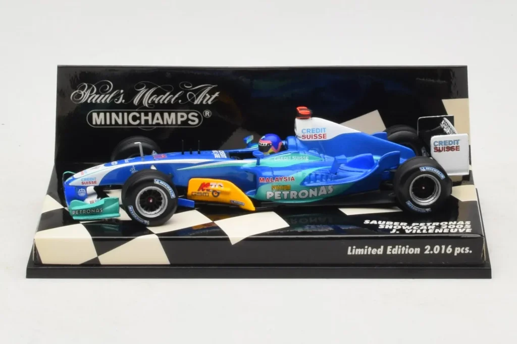 โมเดลรถ 1:43 Sauber C24 Petronas #11 J. Villeneuve Sauber Petronas F1 Team Showcar ปี 2005 Minichamps (มือสอง)
