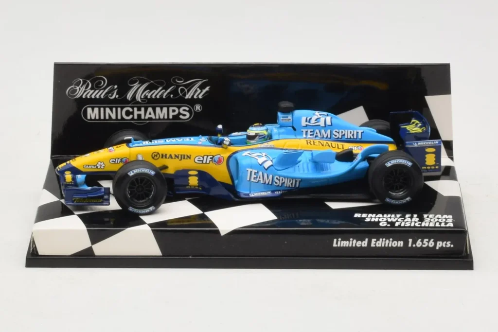 โมเดลรถ 1:43 Renault R25 #6 G. Fisichella Renault F1 Team Showcar ปี 2005 Minichamps (มือสอง)