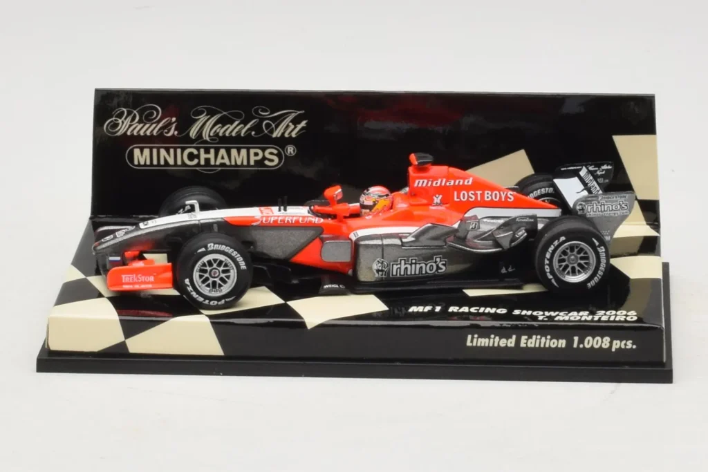 โมเดลรถ 1:43 MF1 M16 #18 T. Monteiro MF1 Racing Showcar ปี 2006 Minichamps (มือสอง)