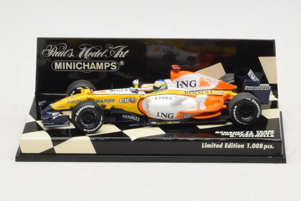 โมเดลรถ 1:43 Renault R27 #3 G. Fisichella Renault F1 Team Showcar ปี 2007 Minichamps (มือสอง)