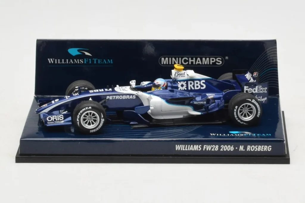 โมเดลรถ 1:43 Williams FW28 Cosworth #10 N. Rosberg Williams F1 Team ปี 2006 Minichamps (มือสอง)