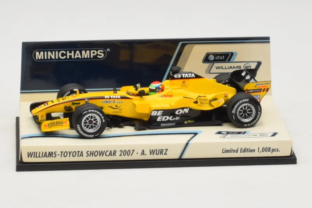 Model 1:43 Williams FW29 Toyota A. Wurz Williams F1 Team Showcar year 2007 Minichamps