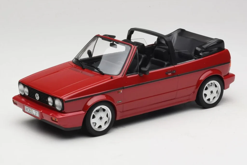 โมเดลรถ 1:18 Volkswagen Golf Mk1 Cabriolet สีแดง Norev