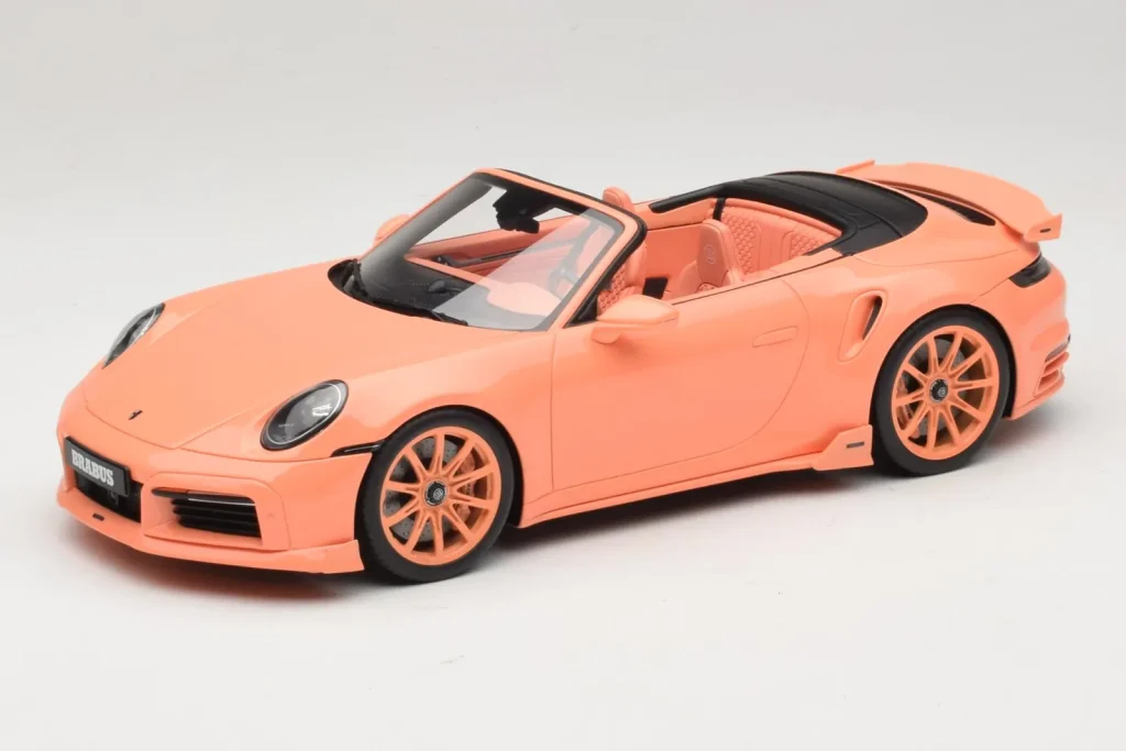 车型 1:18 Porsche 911 992 Turbo S Cabriolet Brabus 900 Peetch GT Spirit