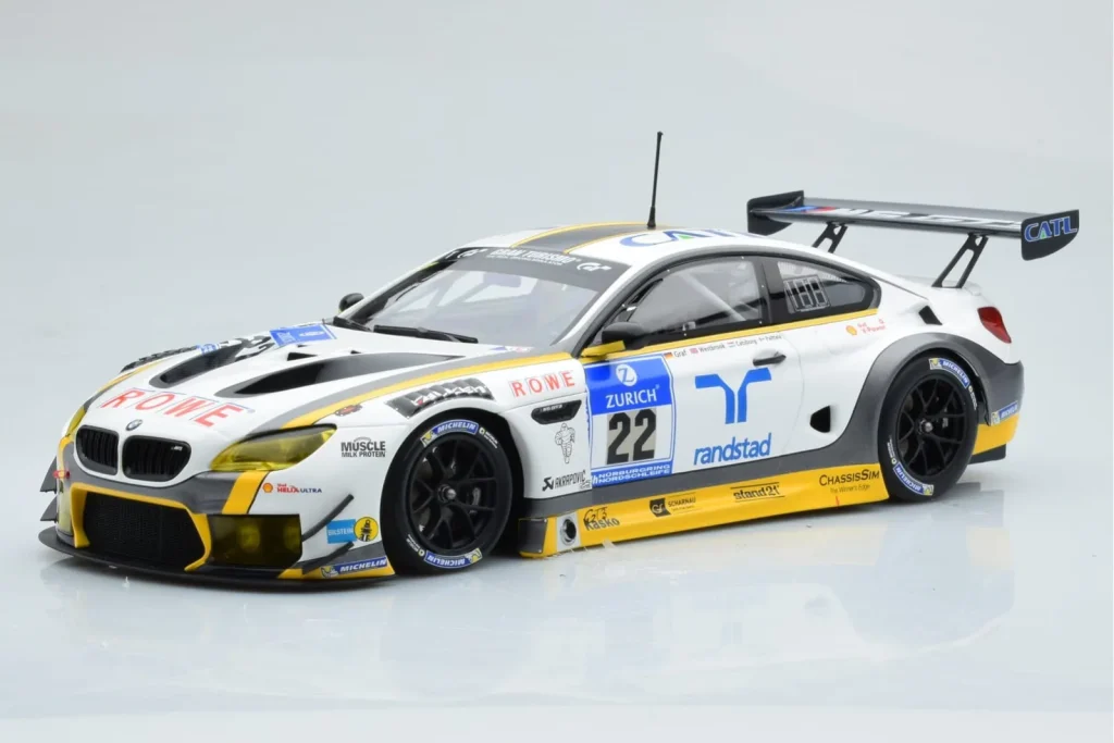 โมเดลรถ 1:18 BMW M6 GT3 Rowe Racing #98 A. Graf / R. Westbrook / N. Catsburg / N. Paltalla 24 Hours of Nurburgring ปี 2016 Minichamps