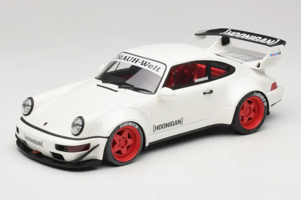 โมเดลรถ 1:18 Porsche 911 964 RWB Hoonigan สีขาว GT Spirit (มือสอง)