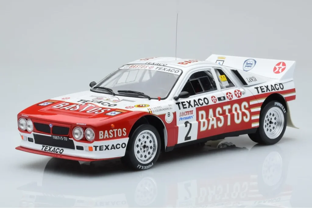 Model 1:18 Lancia 037 Bastos #2 P. Snijers / D. Colebunders Rally Ypres year 1985 IXO