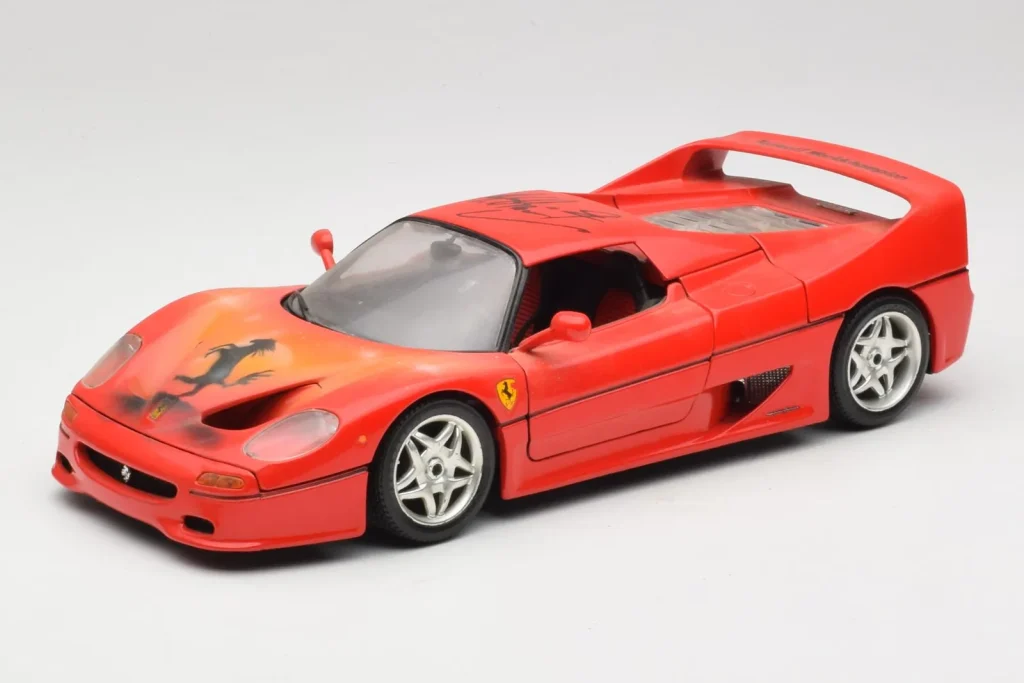 โมเดลรถ 1:18 Ferrari F50 Braccio & Gotz M. Schumacher Signature Edition Bburago (มือสอง)