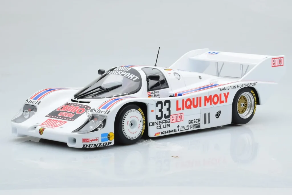 车型 1:18 Porsche 956K Liqui Moly Brun Racing #33 H-J. Stuck / H. Grohs / W. Brun 1000km Spa 年 1983 Minichamps
