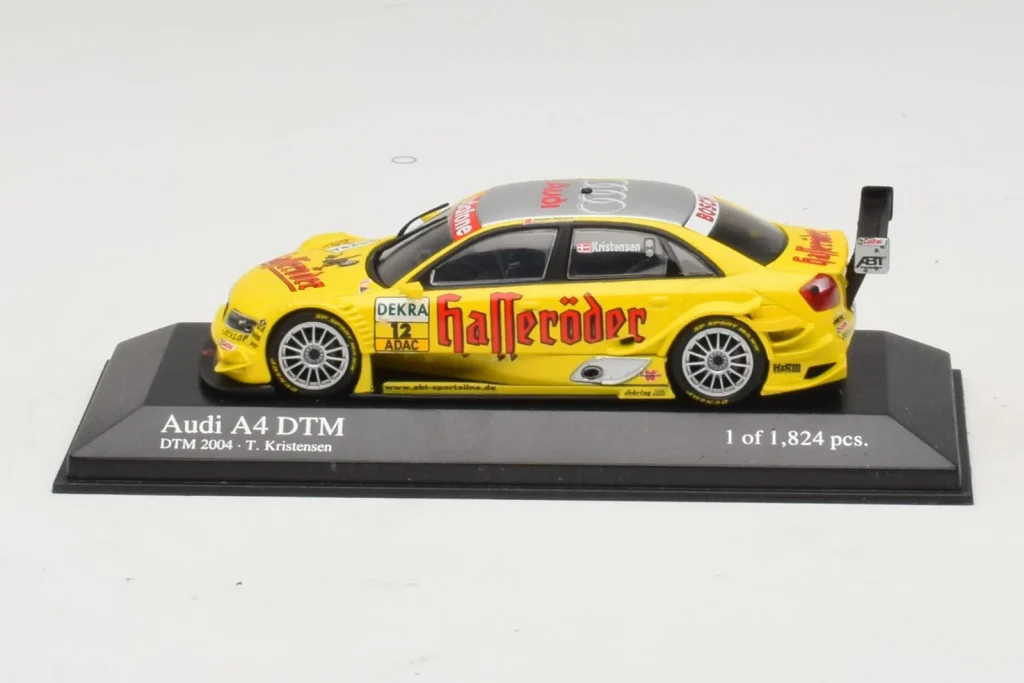 Model 1:43 Audi A4 B6 #12 T. Kristensen Audi Sport Team Rosberg DTM year 2004 Minichamps