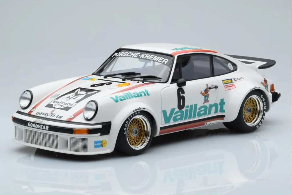 Model 1:18 Porsche 911 934 Vaillant #6 B. Wollek Norisring EGT year 1976 Minichamps