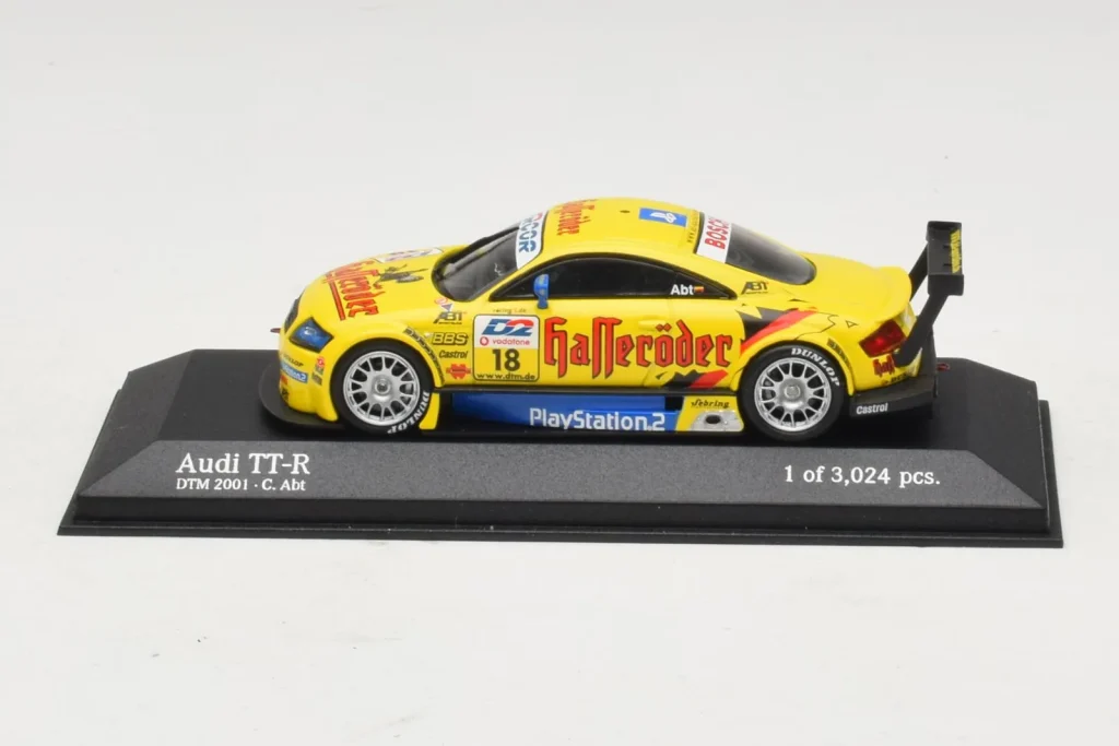 โมเดลรถ 1:43 Audi TT-R #18 C. Abt Abt Sportsline DTM ปี 2001 Minichamps (มือสอง)
