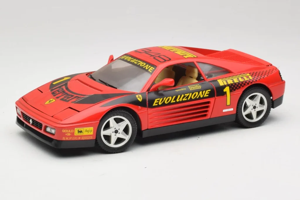 โมเดลรถ 1:18 Ferrari 348 ts Evoluzione #1 สีแดง Mira (มือสอง)