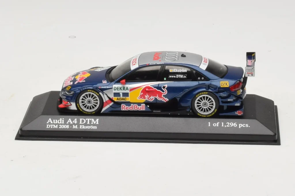 Model 1:43 Audi A4 DTM #1 M. Ekstrom Audi Sport Team Abt Sportsline DTM Champion year 2008 Minichamps