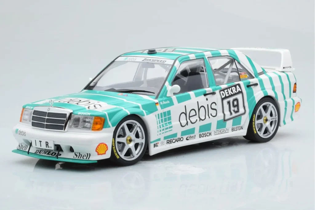 车型 1:18 Mercedes 190E 2.5-16 W201 EVO 2 Debis #19 R. Asch Team Zackspeed DTM 年 1991 Minichamps