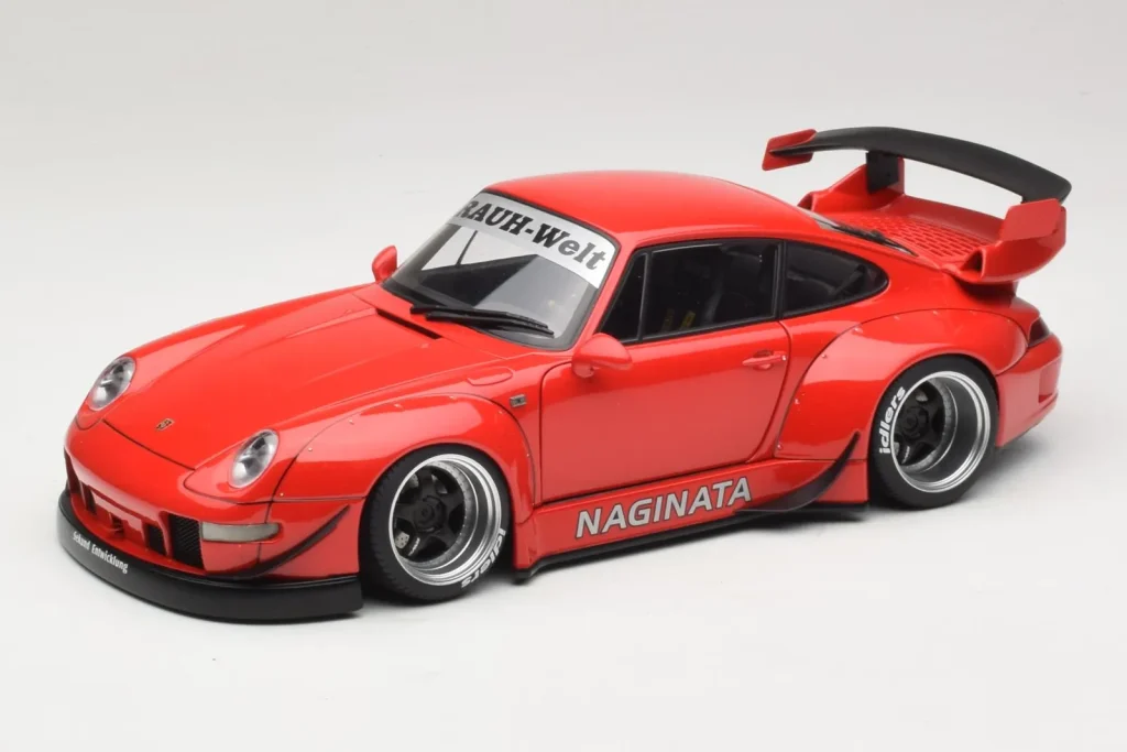 Model 1:18 Porsche 911 993 RWB Red Gun Grey Wheels AUTOart