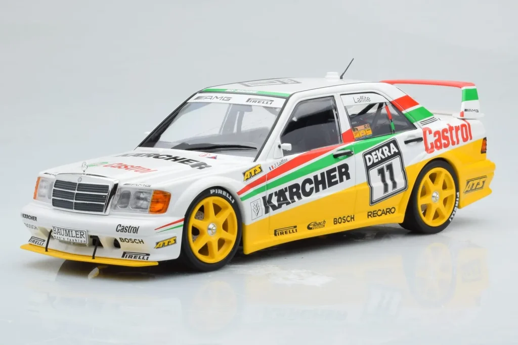 车型 1:18 Mercedes 190E 2.5-16 W201 EVO 2 Karcher #11 J. Laffite Team Maas-Schons DTM 年 1992 Minichamps