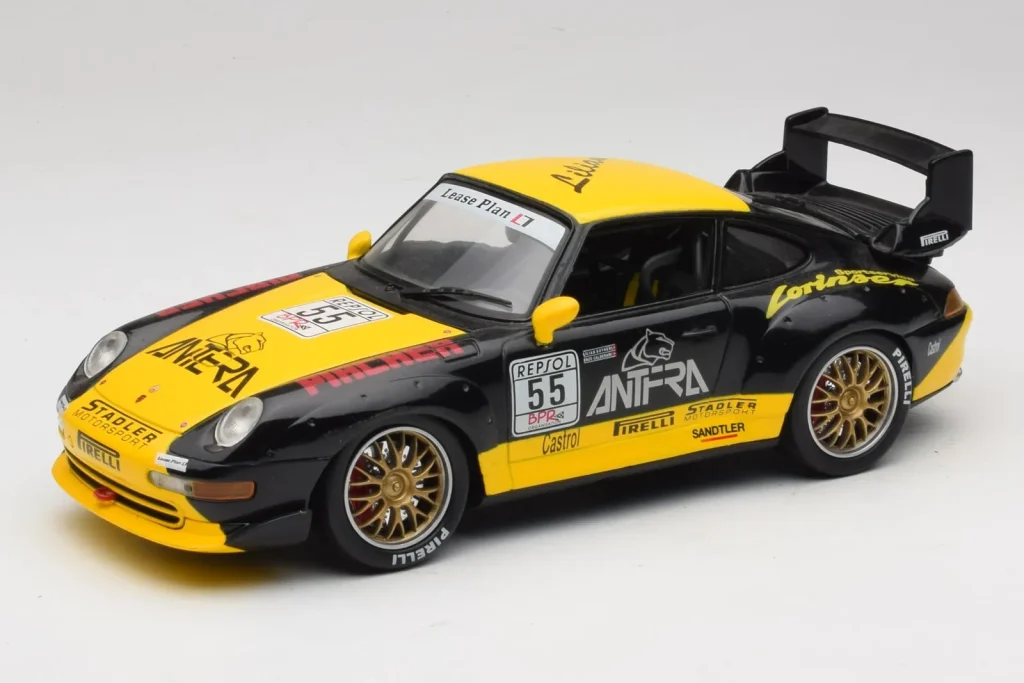 โมเดลรถ 1:18 Porsche 911 993 GT2 #55 Black & Yellow Anson (มือสอง)