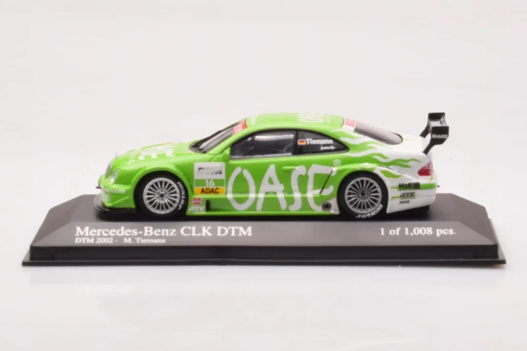 Model 1:43 Mercedes CLK DTM Team OASE AMG #16 M. Tiemann DTM year 2001 Minichamps